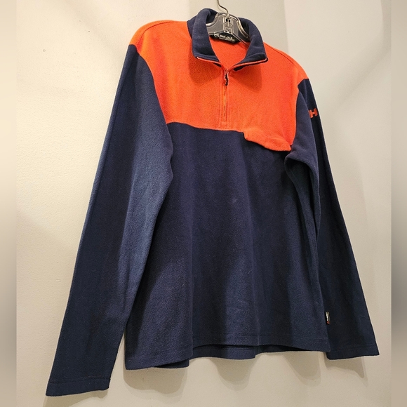 Helly Hansen Polartec Blue & Orange Half Zip Fleece Sweater | Size Large - Picture 3 of 8